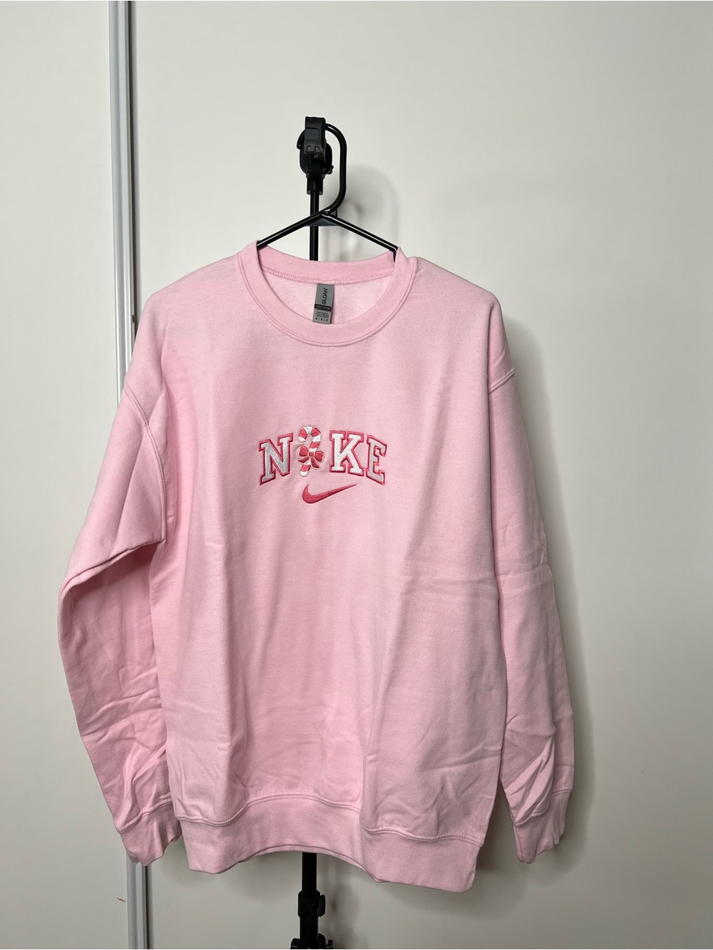Pink Candy Cane Crewneck